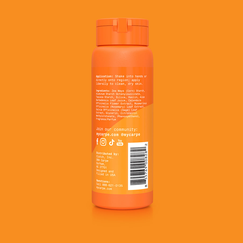 Sweat Absorbing Women's Groin Powder for Excessive Groin Sweat My Carpe